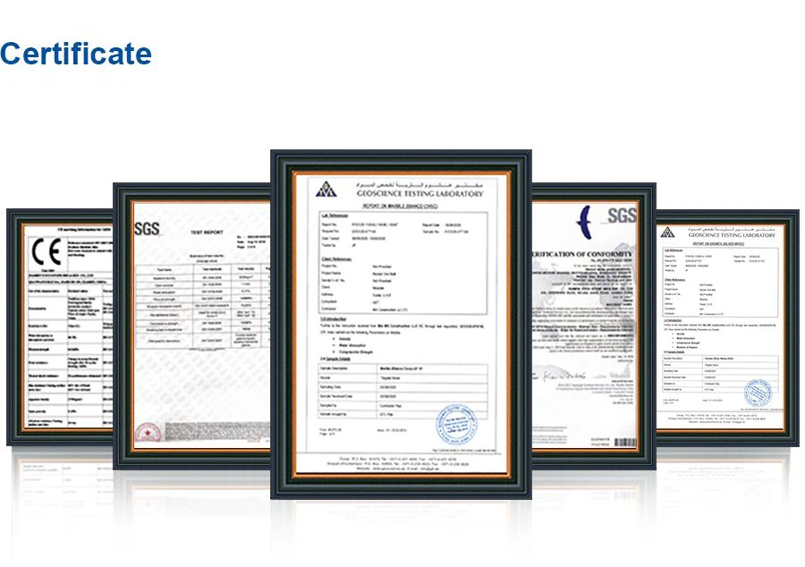 Certificate of sandstone
