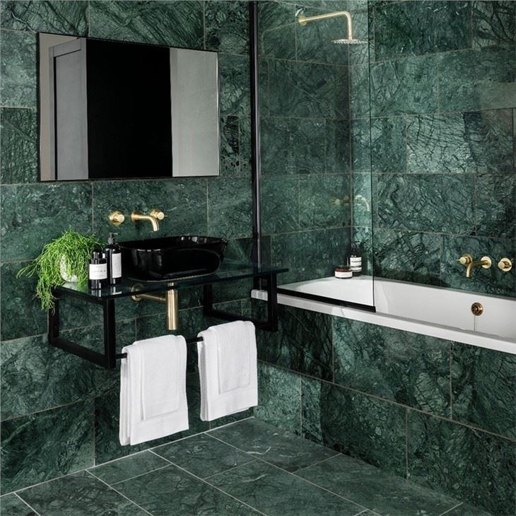India Green Marble Bathroom