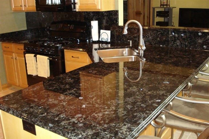 Volga Blue Granite Kitchen 4